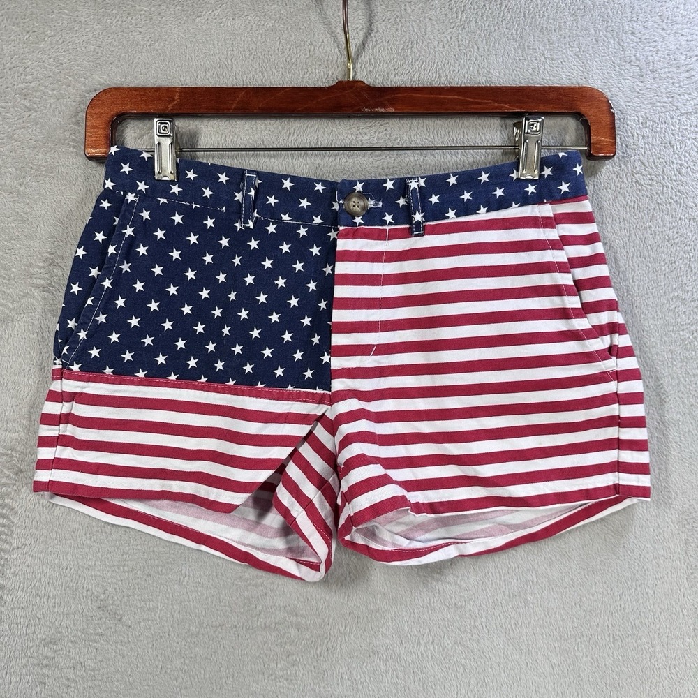 Miss Mericas Shorts by Chubbies Women's size M  Red White Blue Patriotic USA